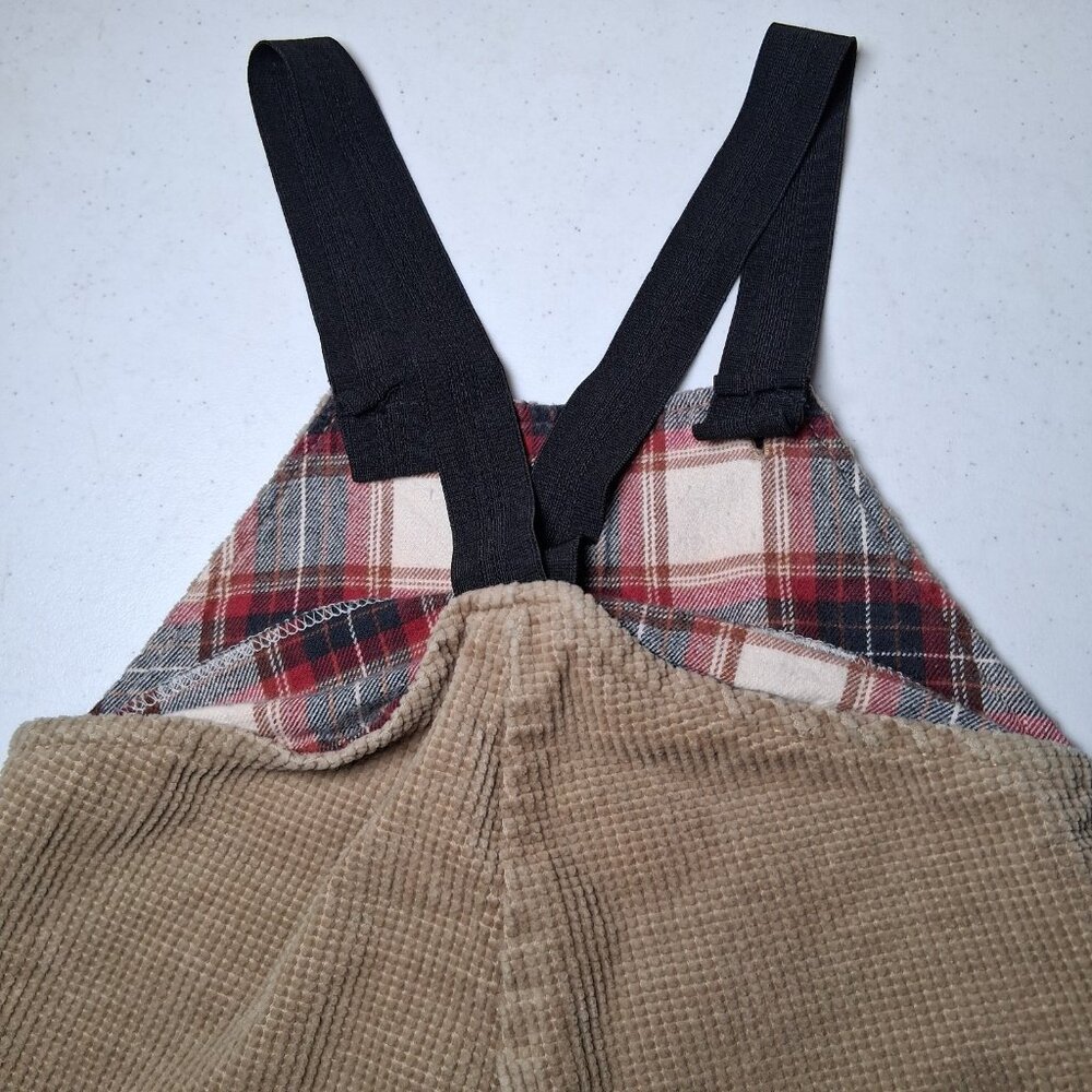 Vintage Blooz by Cachcach Overalls Youth 24 Months Brown Corduroy Penguin Pants - Picture 9 of 16